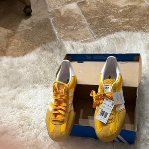 Adidas Vibrant Yellow and White Sneakers